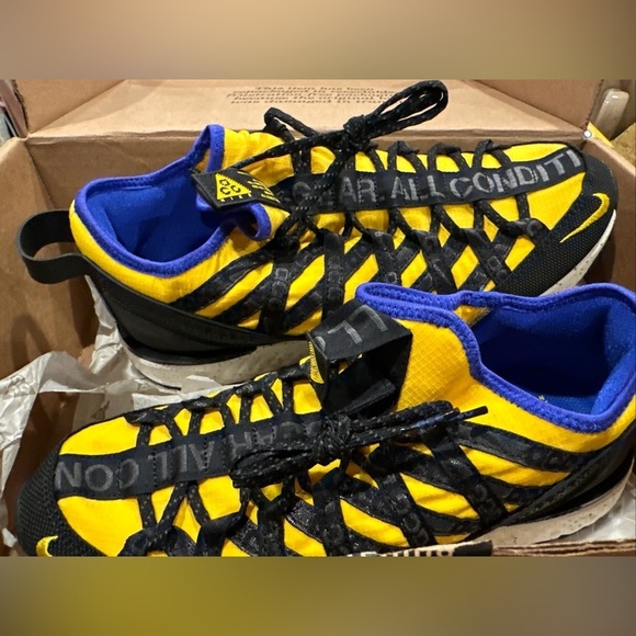 Nike ACG React Terra Gobe Comfortable Yellow Black BV6344-700 SIZE 8.5 - Picture 2 of 5
